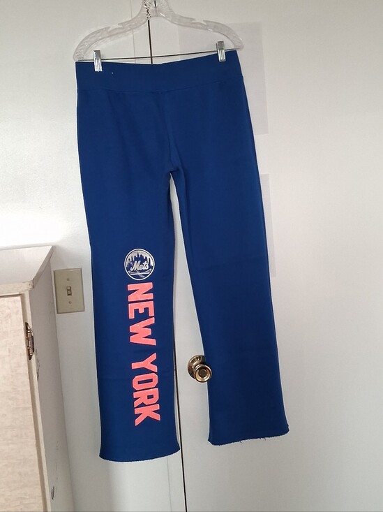 PINK Victoria's Secret Pants - PINK (VS) Blue Joggers with Orange Sequins SzM